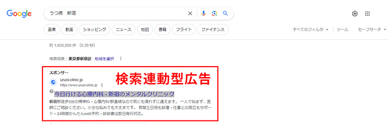 検索連動型広告の画像