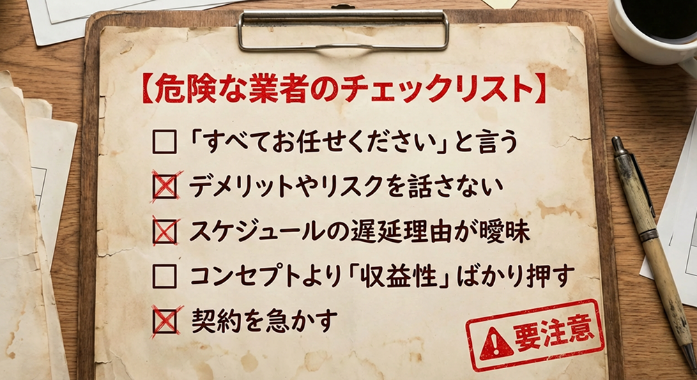 危険な業者チェックリスト