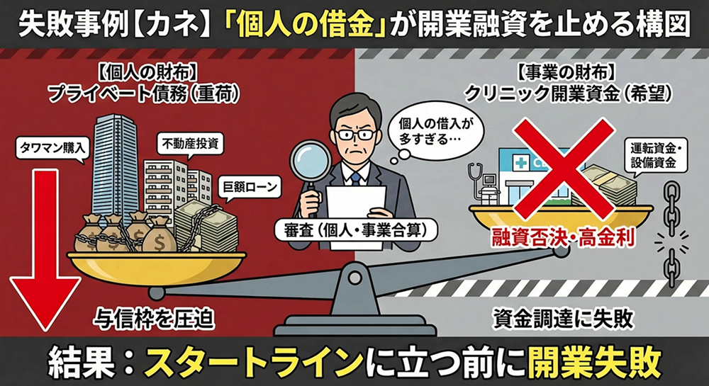 個人の借金が開業融資を止める構図